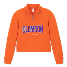 Clemson ZooZatz Girls Cropped Fleece Quarter-Zip