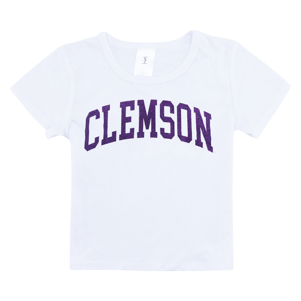 Clemson ZooZatz Girls Glitter Arch Tee