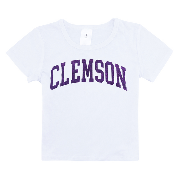 Clemson ZooZatz Girls Glitter Arch Tee
