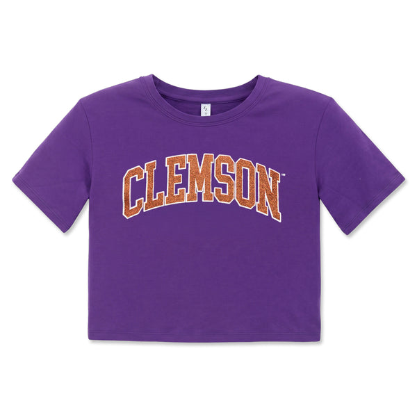 Clemson ZooZatz Girls Glitter Ballpark Tee