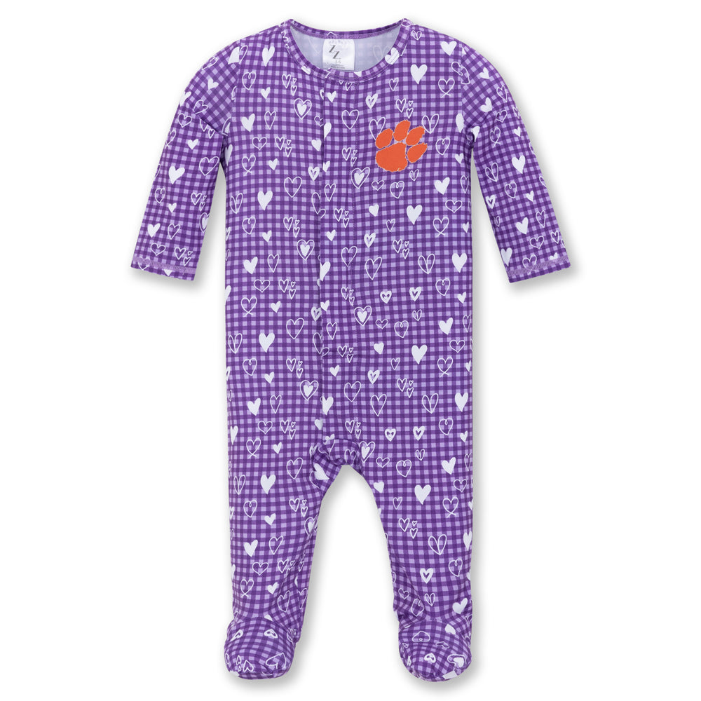 Clemson ZooZatz Infant Heart Romper