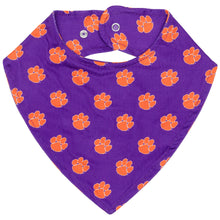 Clemson ZooZatz Paws All Over Baby Bib - PURPLE