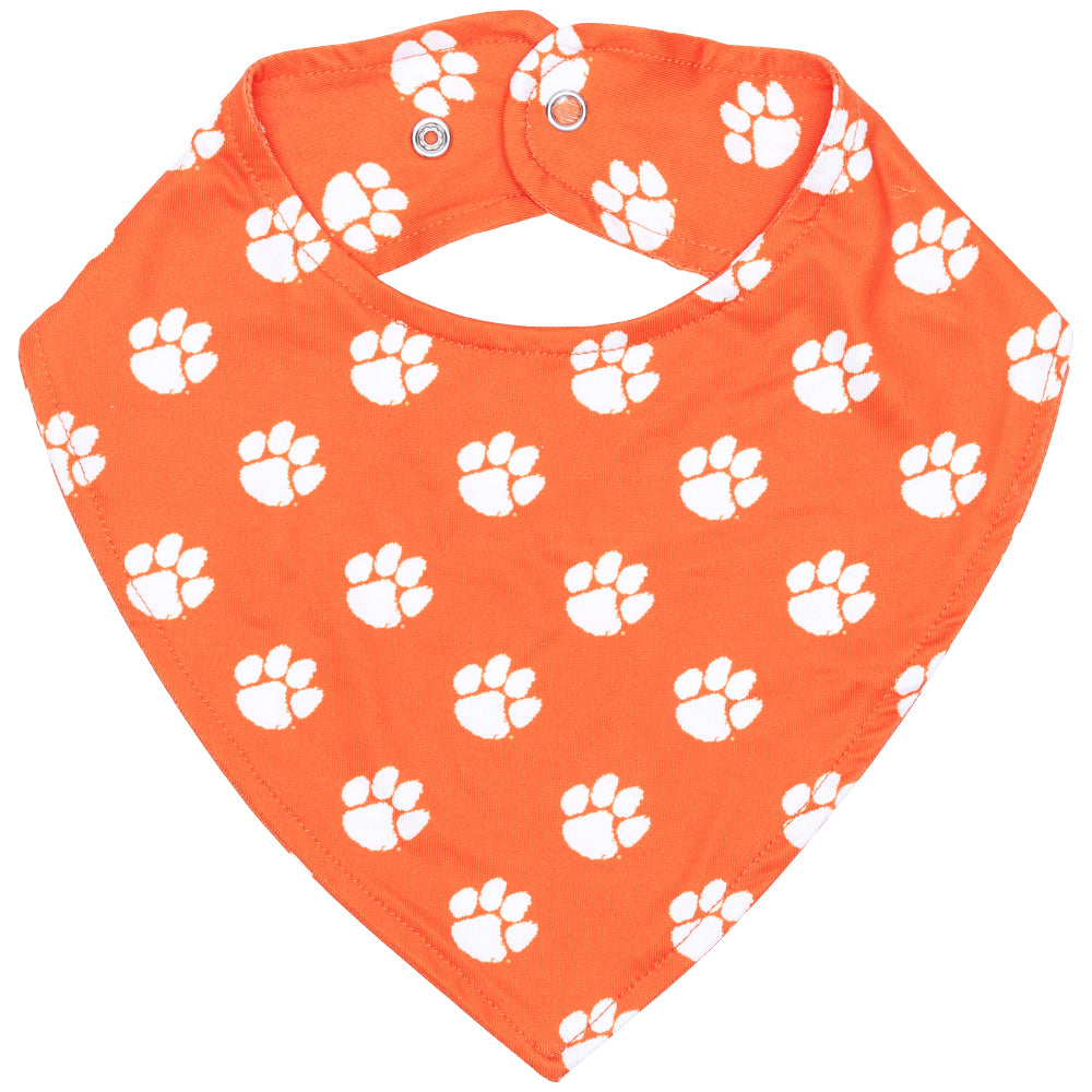 Clemson ZooZatz Paws All Over Baby Bib
