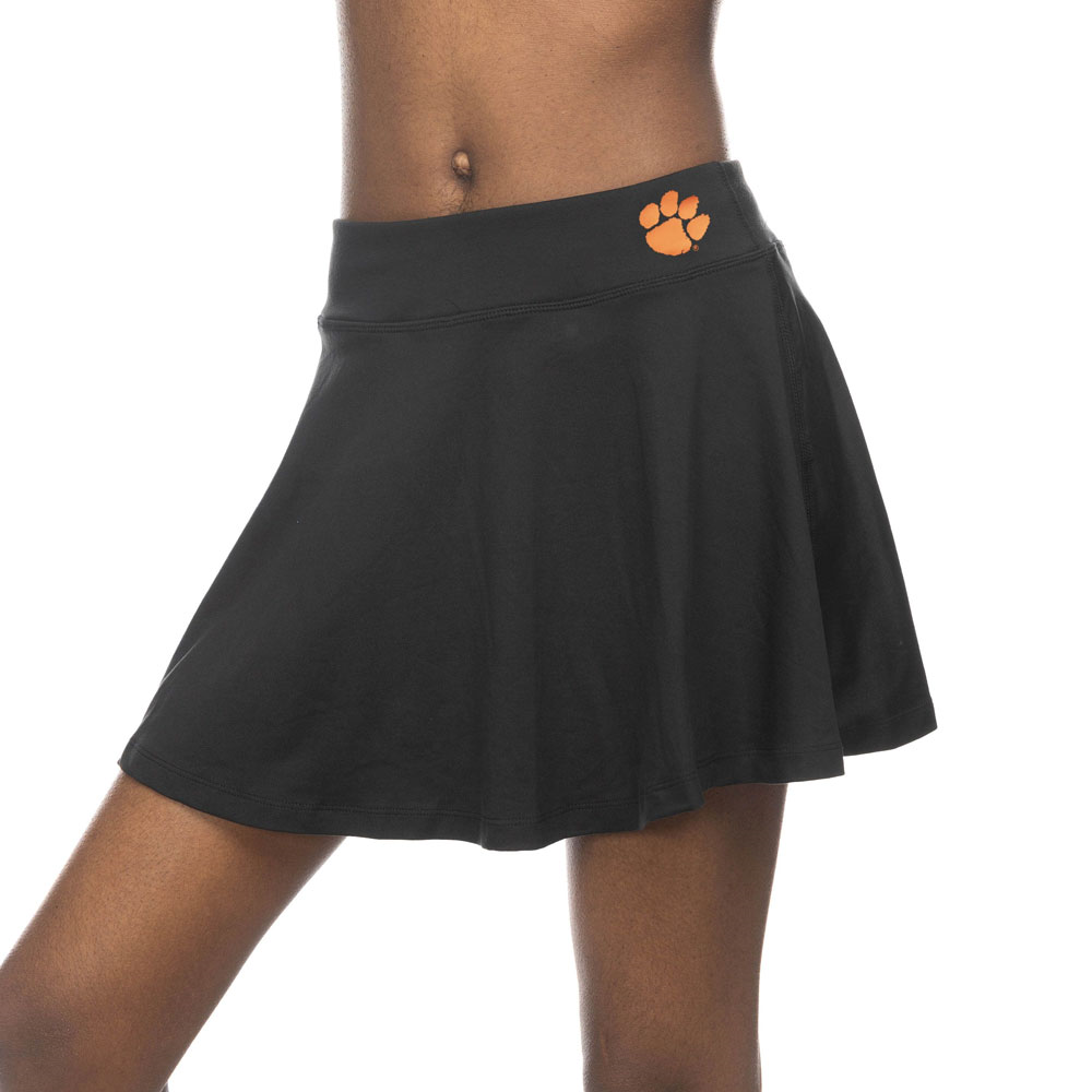 Clemson ZooZatz Women's Black Flowy Poly Skort 