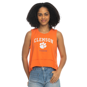 Clemson ZooZatz Women's Clemson Tigers Flow Tank - ORANGE