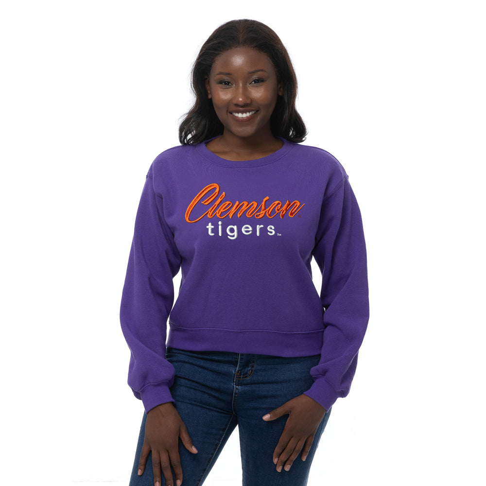 Clemson ZooZatz Women’s Cropped Crewneck Sweatshirt