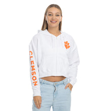 Clemson ZooZatz Women's Cropped Full Zip Hoodie