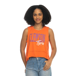 Clemson ZooZatz Women's Flowy Tank - ORANGE