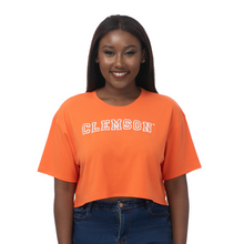Clemson ZooZatz Women's Puff Cropped Tee - ORANGE