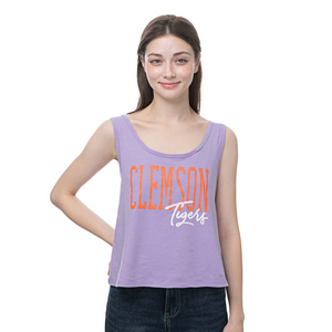 Clemson ZooZatz Women’s Taurus Tank Top - LT PURPLE