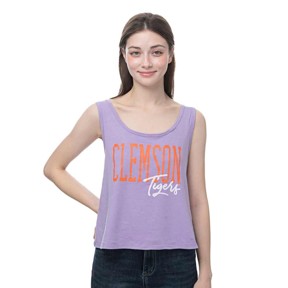 Clemson ZooZatz Women’s Taurus Tank Top - LT PURPLE