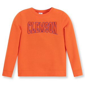 Clemson ZooZatz Youth Chenille Crew - ORANGE