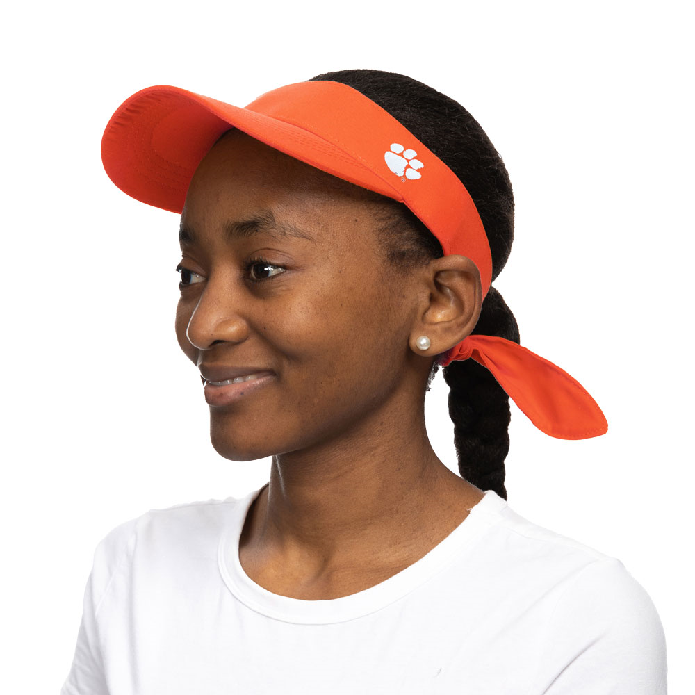 Clemson Zoozatz Women's Tie Back Visor  - ORANGE