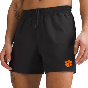 Clemson lululemon 5" Black Pace Breaker Linerless Shorts  - BLACK