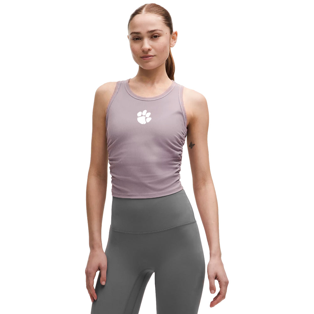 Clemson lululemon Women's All It Takes Gathered Scoopneck Tank - LT PURPLE