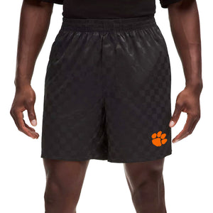 Clemson lululemon Checkerboard 7" Satin Gym Shorts - BLACK
