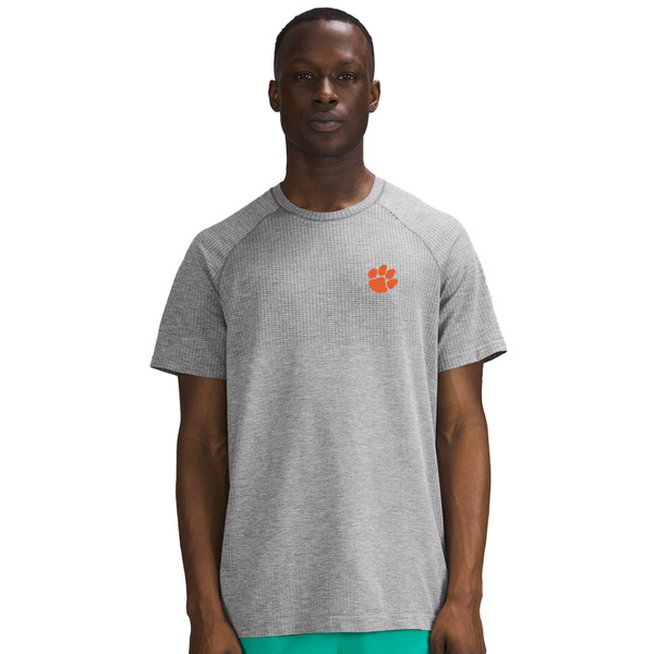 Clemson lululemon Metal Vent Tech Short Sleeve Shirt 3.0 - MD GREY