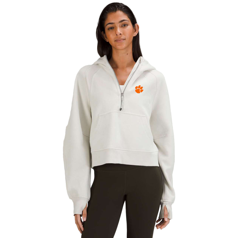 Clemson lululemon Women's Bone Scuba Oversized Half-Zip Hoodie