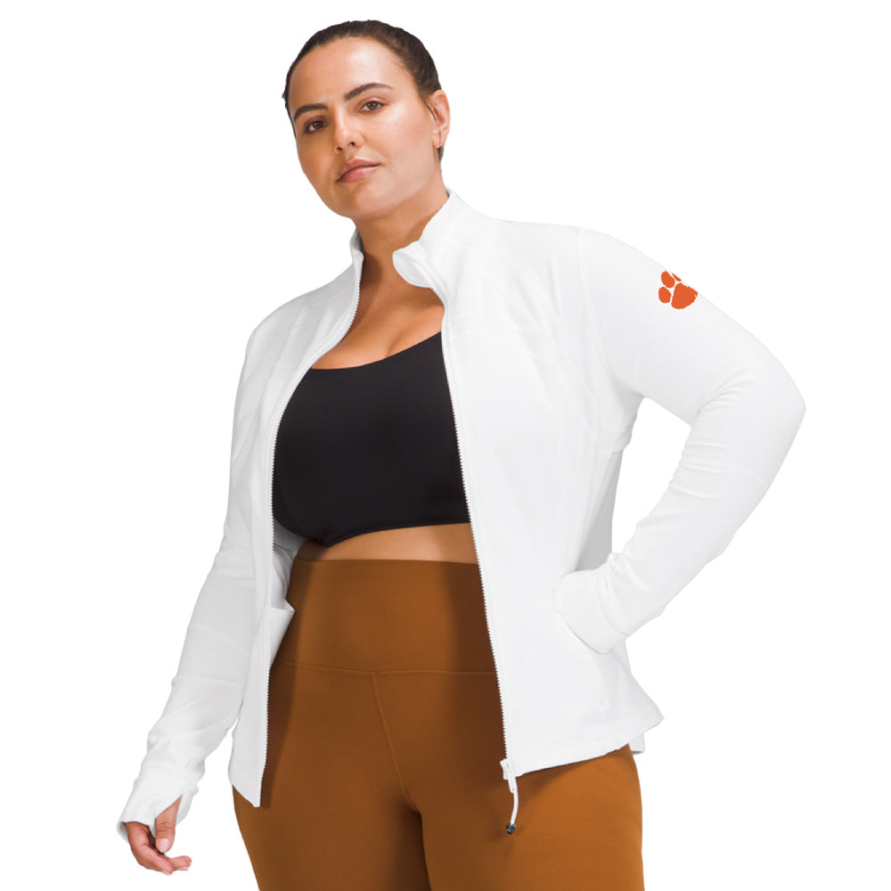 Clemson lululemon Women's Curvy Define Jacket - WHITE