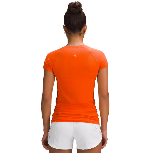 Clemson lululemon Women's Curvy Swiftly Tech Short Sleeve Shirt 2.0 - ORANGE