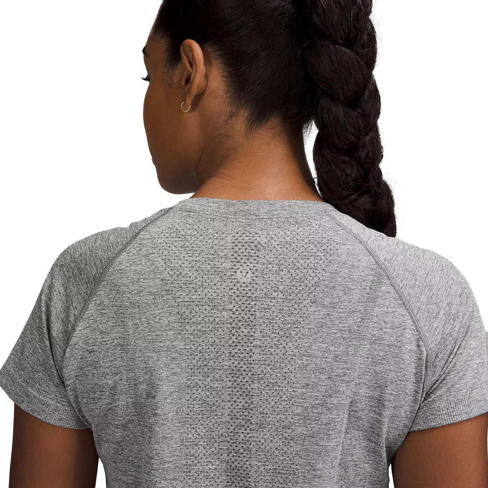 Clemson lululemon Women's Curvy Swiftly Tech Short Sleeve Shirt 2.0 - MD GREY
