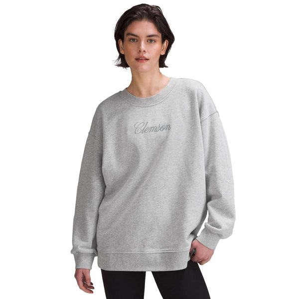 Clemson lululemon Women's Embroidered Script Perfectly Oversized Sweat