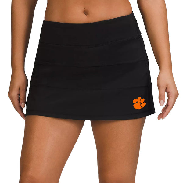 Clemson lululemon Women's Pace Rival Skirt - BLACK