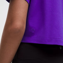 Clemson lululemon Women's Paw Hammer All Yours Organic Cotton Cropped T-Shirt - PURPLE