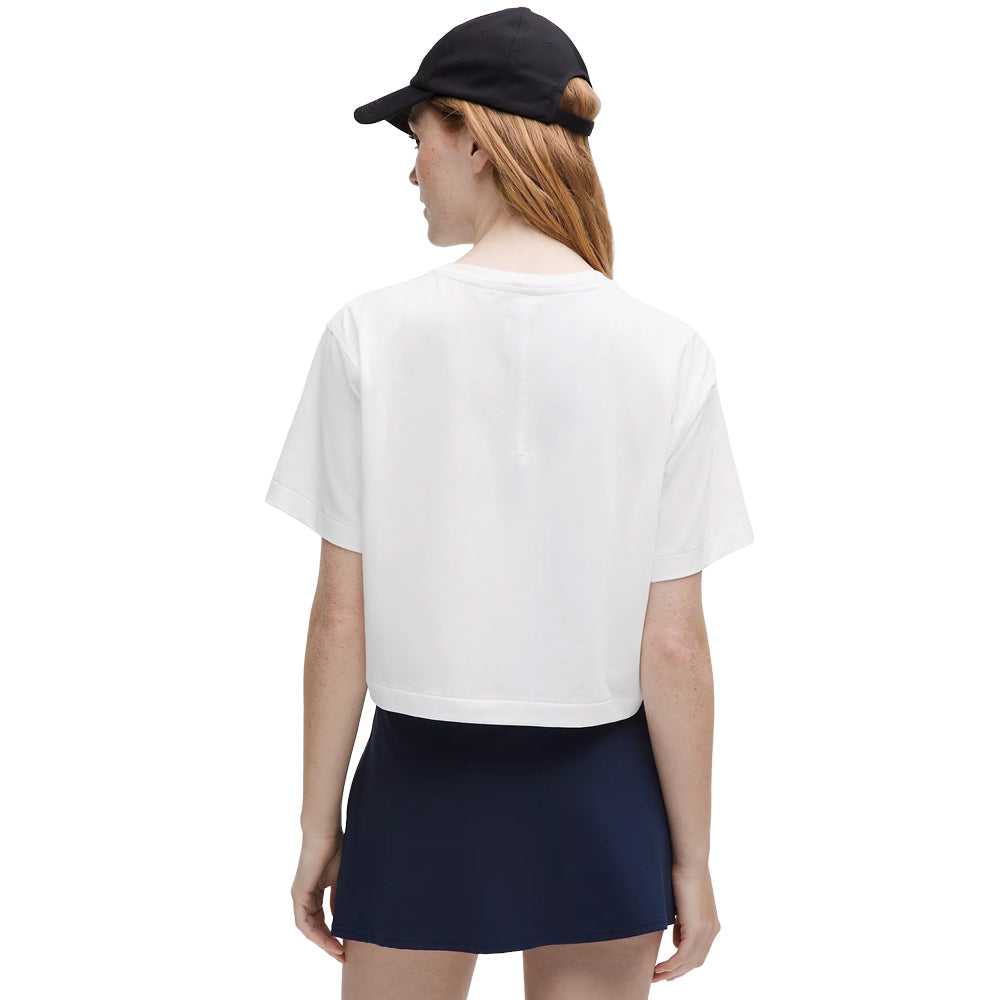 Clemson lululemon Women's Paw Hammer All Yours Organic Cotton Cropped T-Shirt - WHITE