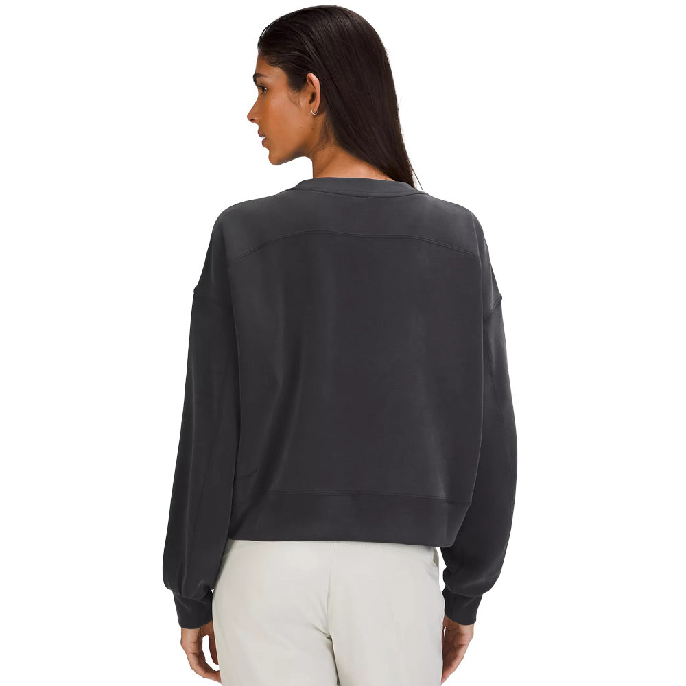 Clemson lululemon Women's Perfectly Oversized Softstreme Cropped Sweatshirt - BLACK
