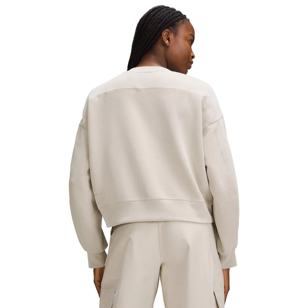 Clemson lululemon Women's Perfectly Oversized Softstreme Cropped Sweatshirt - STONE
