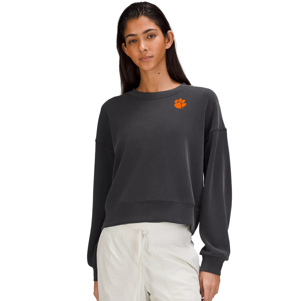 Clemson lululemon Women's Perfectly Oversized Softstreme Cropped Sweatshirt