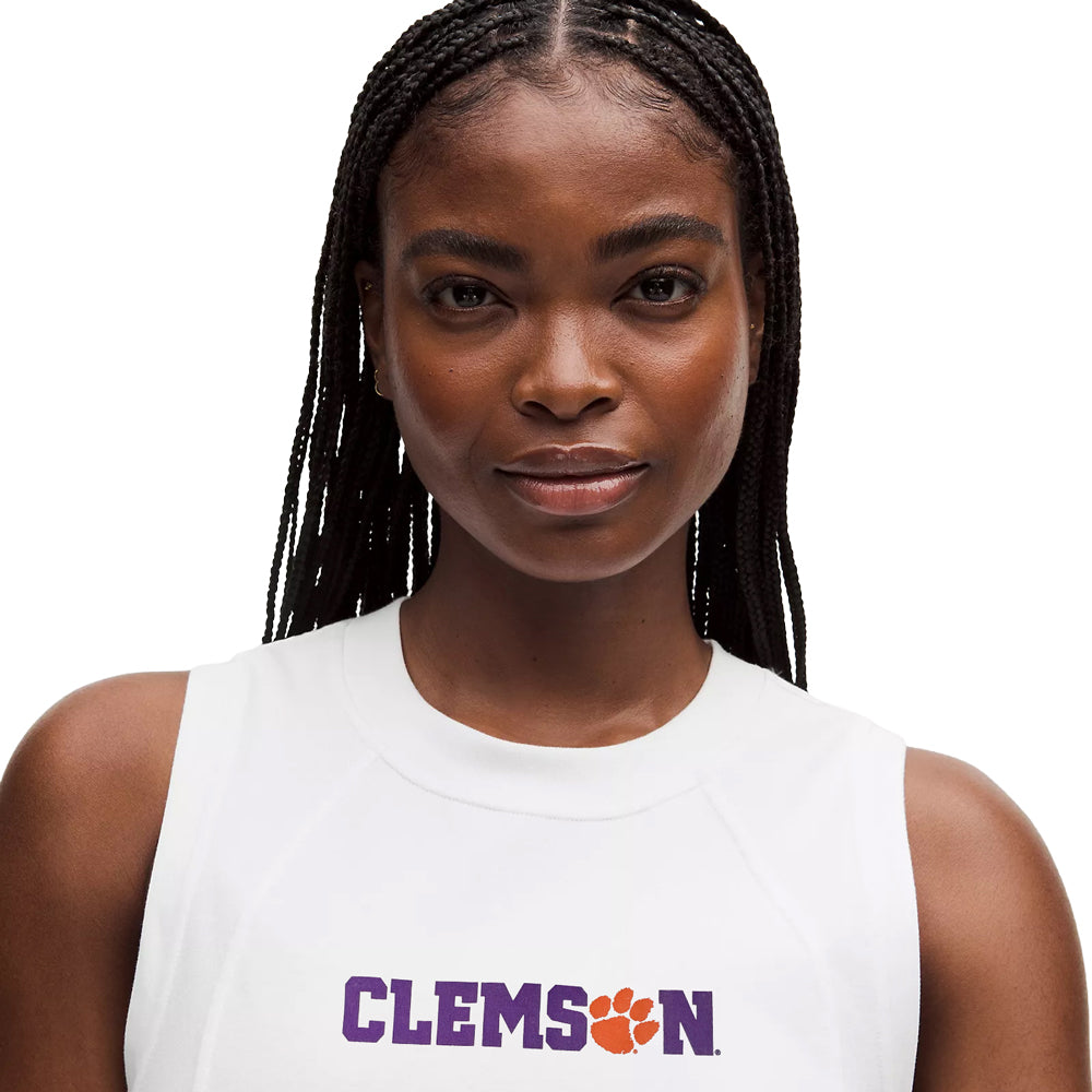 Clemson lululemon Women's Scuba Cotton Jersey Tank - WHITE