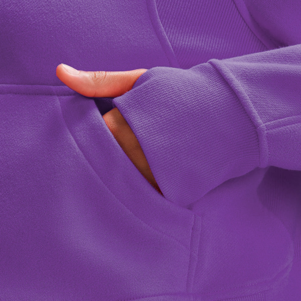 Clemson lululemon Women's Scuba Oversized Gold Half-Zip Hoodie - PURPLE