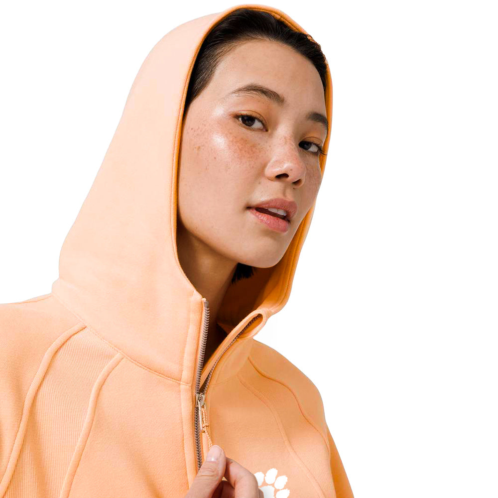 Clemson lululemon Women's Scuba Oversized Half-Zip Hoodie - LT ORANGE