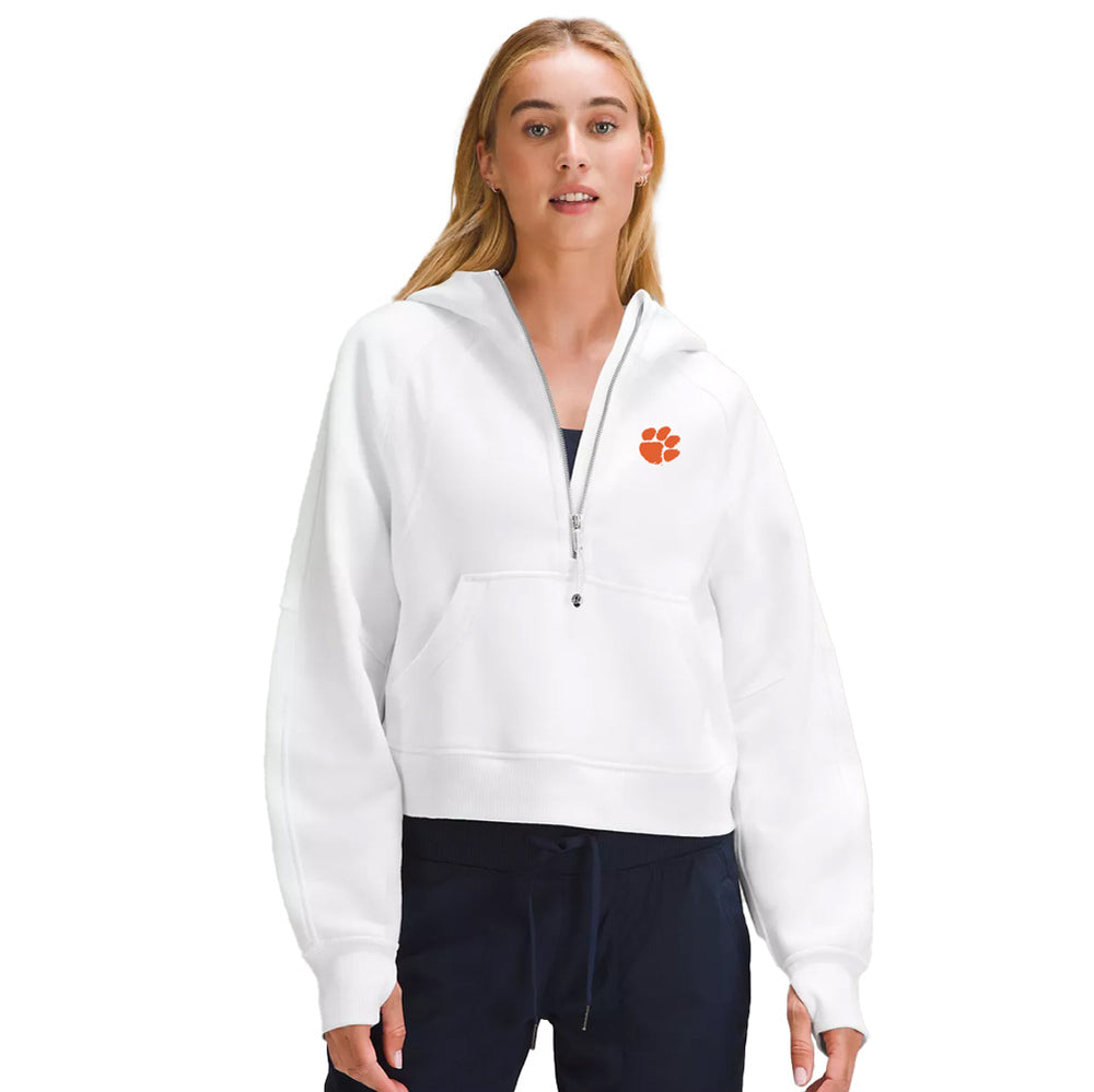 Clemson lululemon Women's Scuba Oversized Half-Zip Hoodie - WHITE