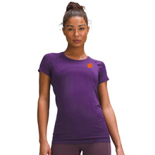 Clemson lululemon Women's Swiftly Tech Silicone Paw Short Sleeve Shirt 2.0 - PURPLE