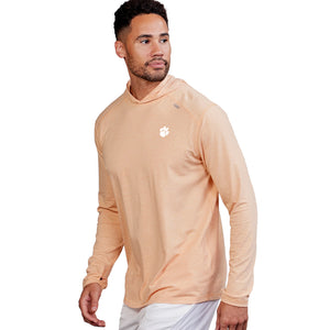 Clemson tasc Carrollton Lightweight Hoodie - LT ORANGE