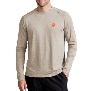 Clemson tasc Carrollton Long Sleeve Heather Tee - LT GREY