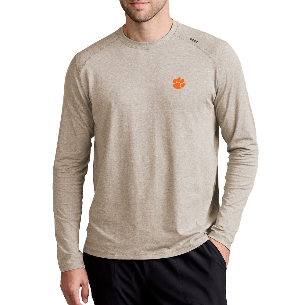 Clemson tasc Carrollton Long Sleeve Heather Tee