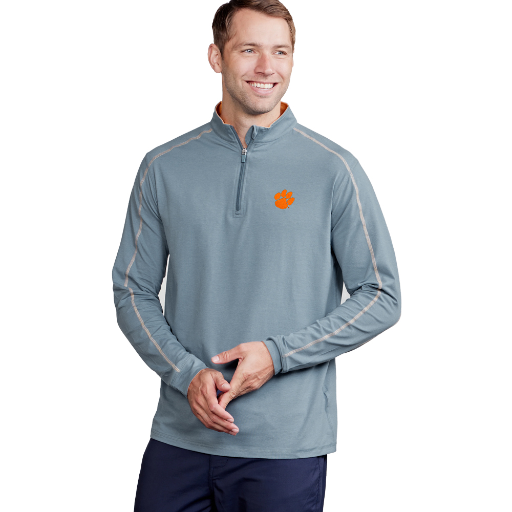 Clemson tasc Carrollton Quarter Zip - DENIM