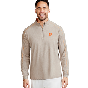 Clemson tasc Carrollton Quarter Zip - LT GREY
