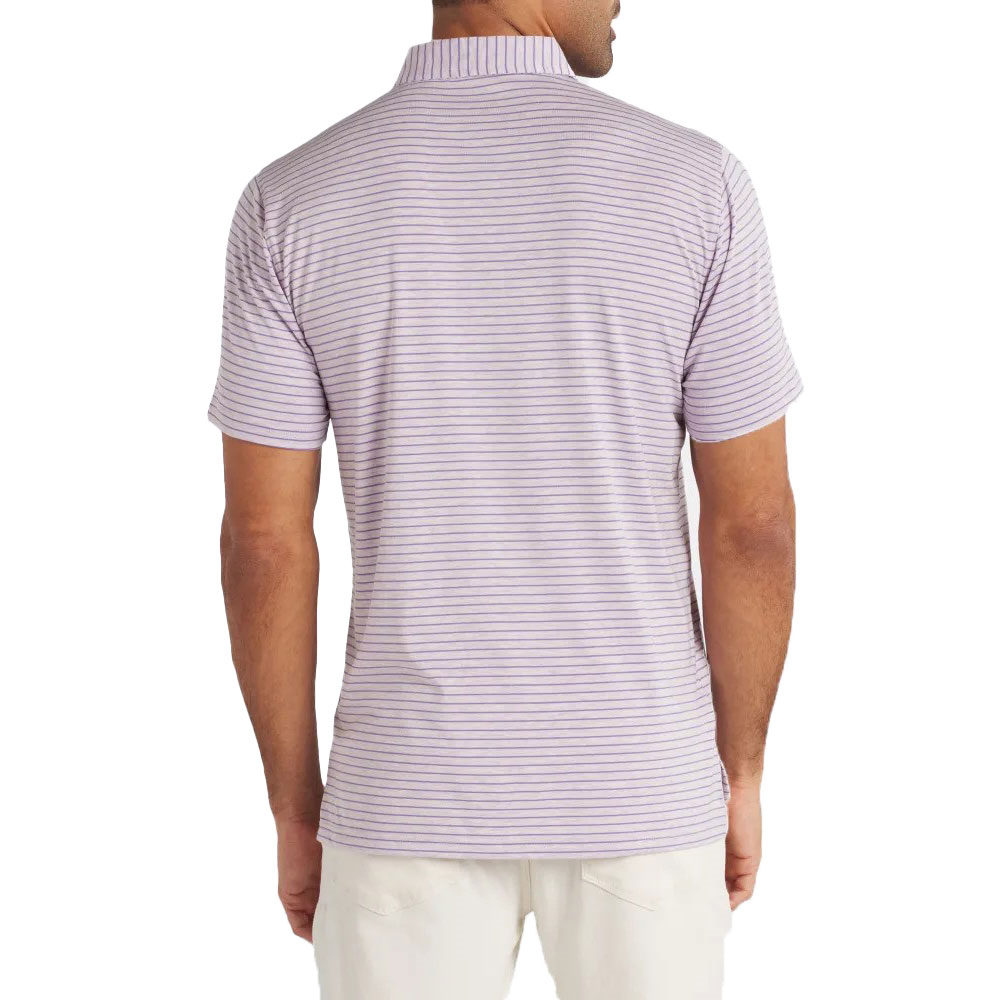 Clemson tasc Cloud Brookline Stripe Polo  - LT PURPLE