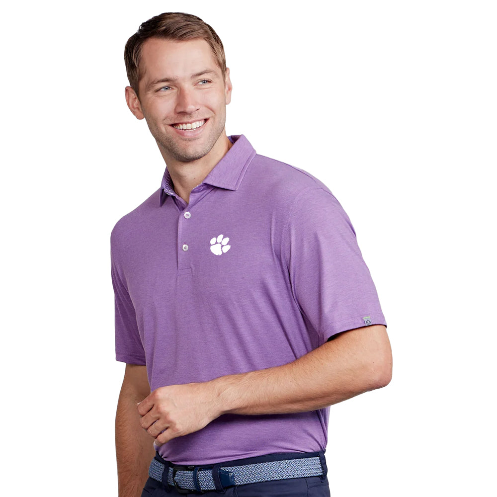 Clemson tasc Cloud Performance Polo - PURPLE