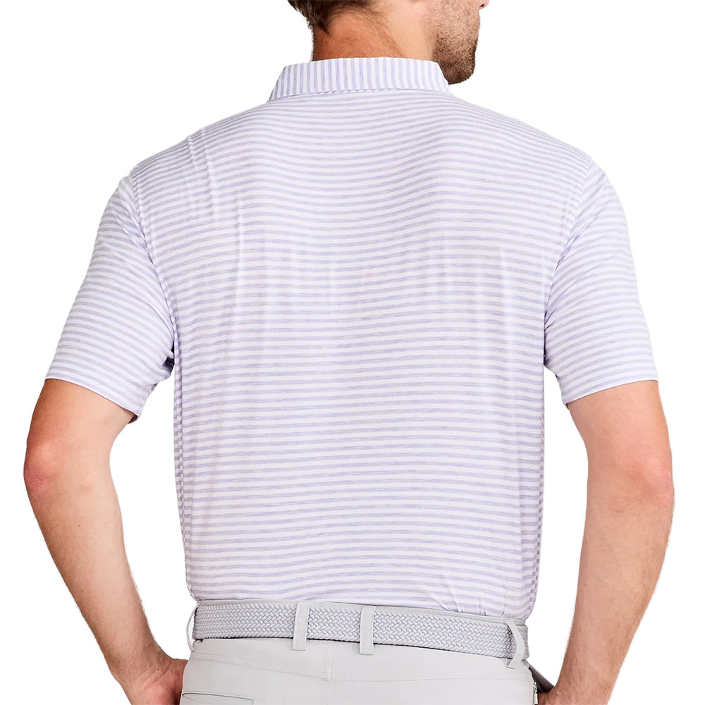 Clemson tasc Performance Stripe Polo - LT PURPLE