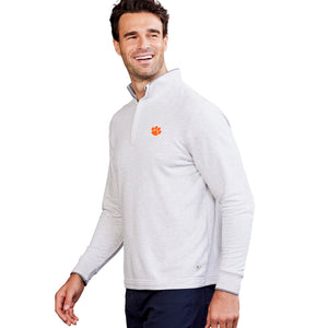 Clemson tasc Stadium French Terry Quarter Zip  - LT GREY