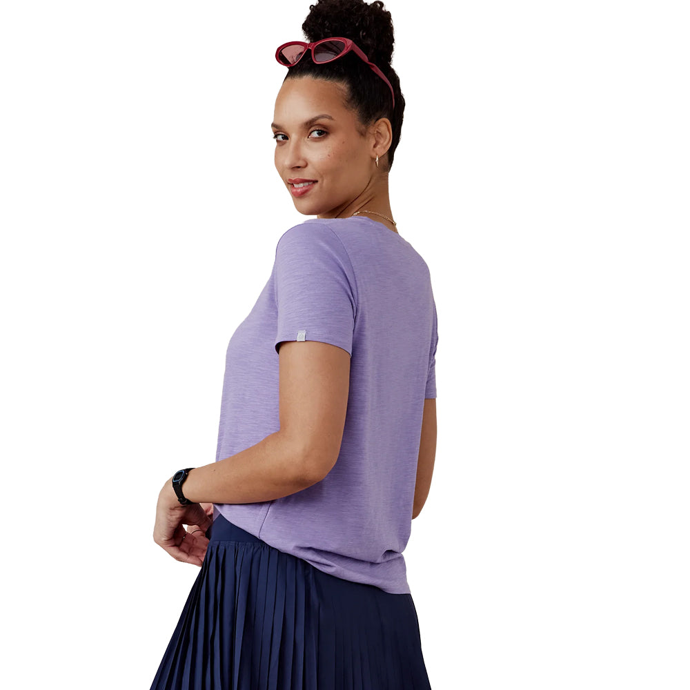 Clemson tasc Women's All Day V-Neck Tee - LT PURPLE
