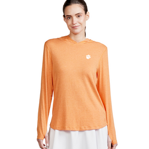 Clemson tasc Women’s Recess Lightweight Hoodie - ORANGE