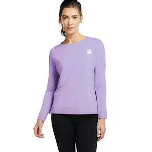 Clemson tasc Women's Riverwalk Crew - LT PURPLE