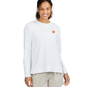 Clemson tasc Women's Riverwalk Crew - WHITE